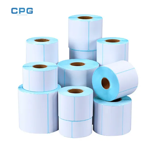 Customized Packaging Self Adhesive Printed Sticker Thermal Barcode Label Roll