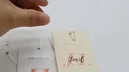 Etiqueta colgante de ropa con etiqueta privada de papel con logotipo personalizado impreso