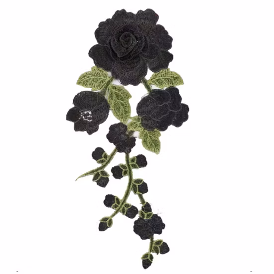 Parches bordados flores personalizadas de los accesorios de la ropa del regalo del colega de la muestra del logotipo personalizado