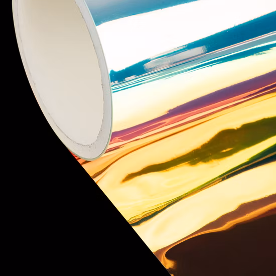 Vinilo reflectante de película de transferencia de calor arcoíris para T